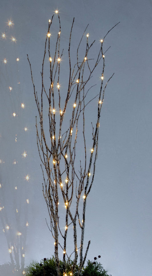 *60” LED Lighted Snow Birch Branches